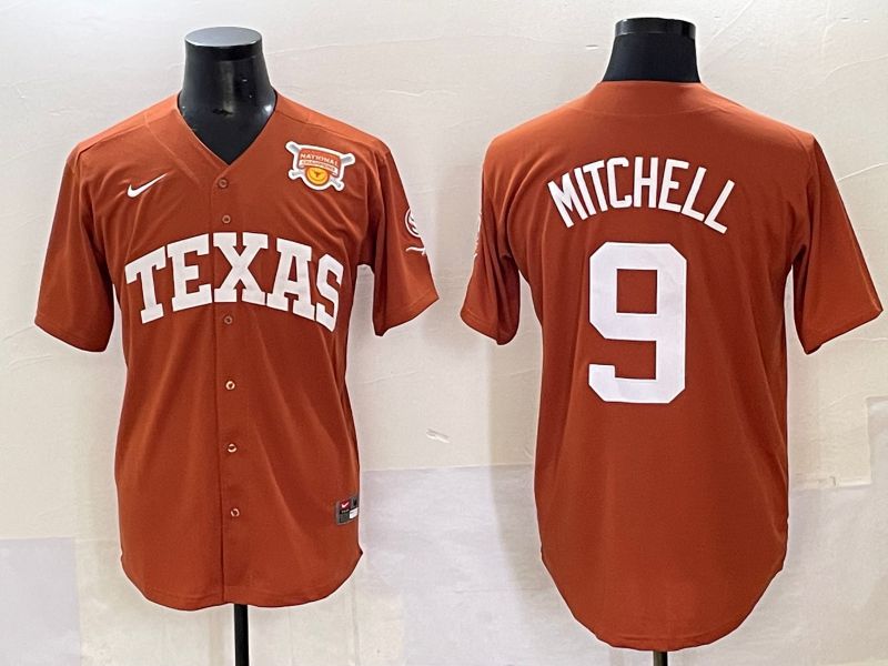 Men 2025 Texas Longhorns #9 Mitchell Brown Joint Name Nike NCAA Jersey style 16->ncaa teams->NCAA Jersey